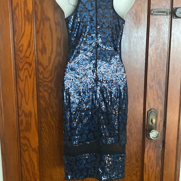 Black and blue leopard sequins Dress! Worn once - Picture 4 of 5